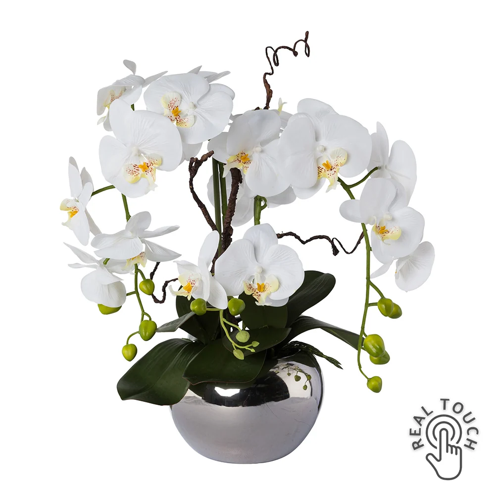 ORCHID fehér mű cserepes orchidea 55 cm