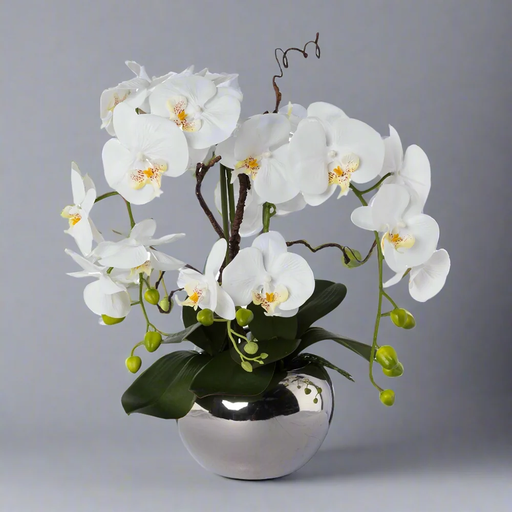 ORCHID fehér mű cserepes orchidea 55 cm