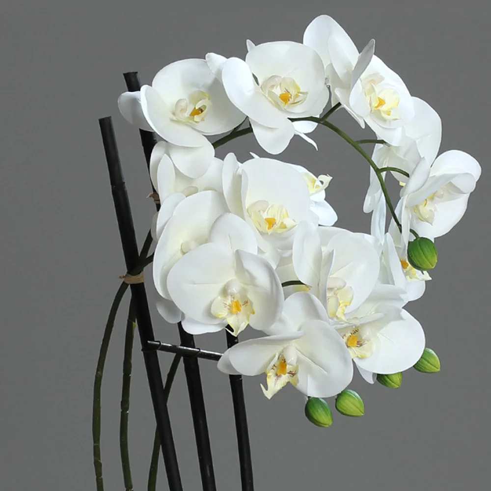 ORCHID fehér cserepes mű orchidea 46 cm
