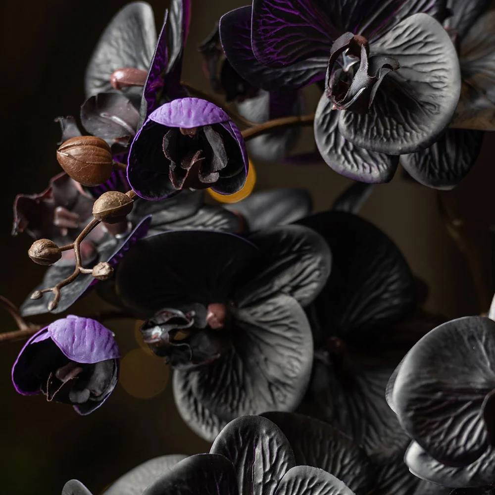 ORCHID fekete mű orchidea 50 cm