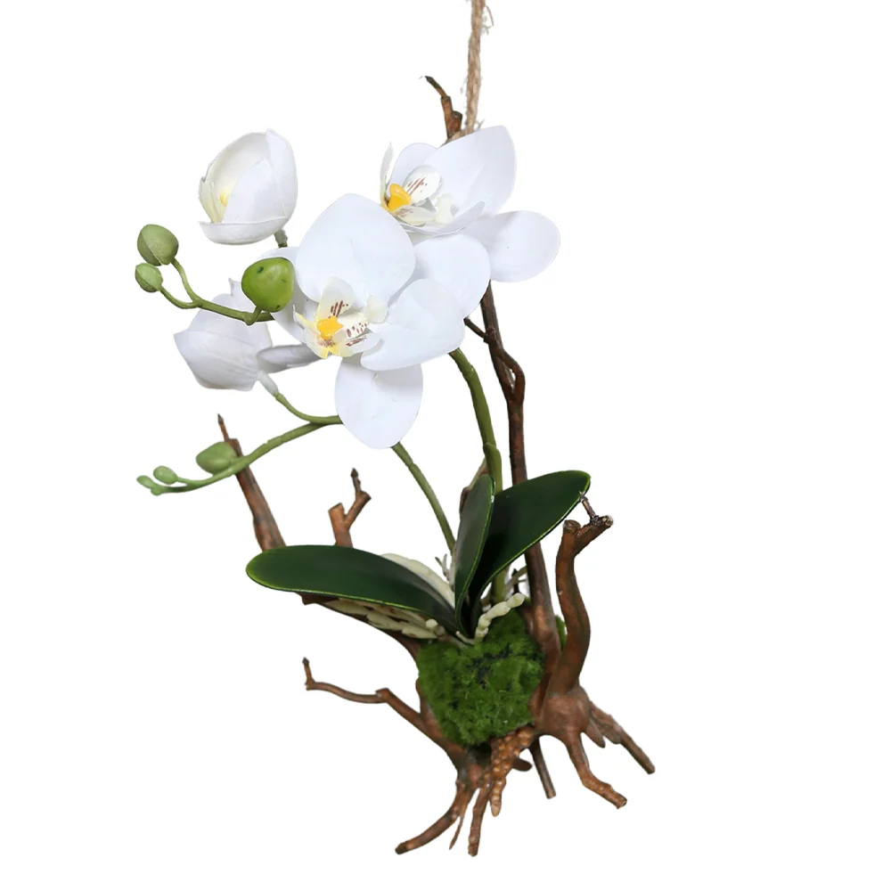 ORCHID függeszthető fehér mű orchidea dekoráció 32 cm