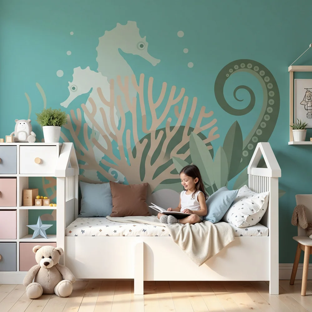 Papel de parede quarto bebê | Nyugtató tenger alatt világ