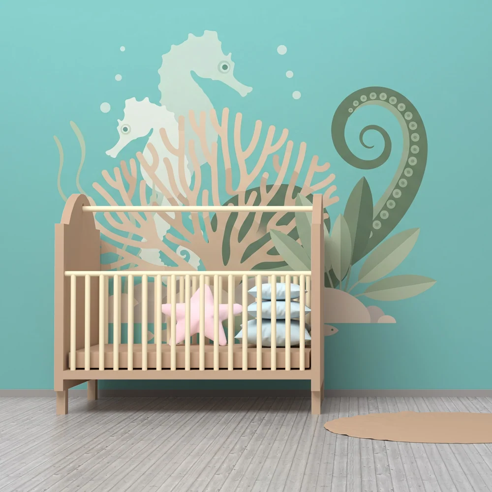 Papel de parede quarto bebê | Nyugtató tenger alatt világ