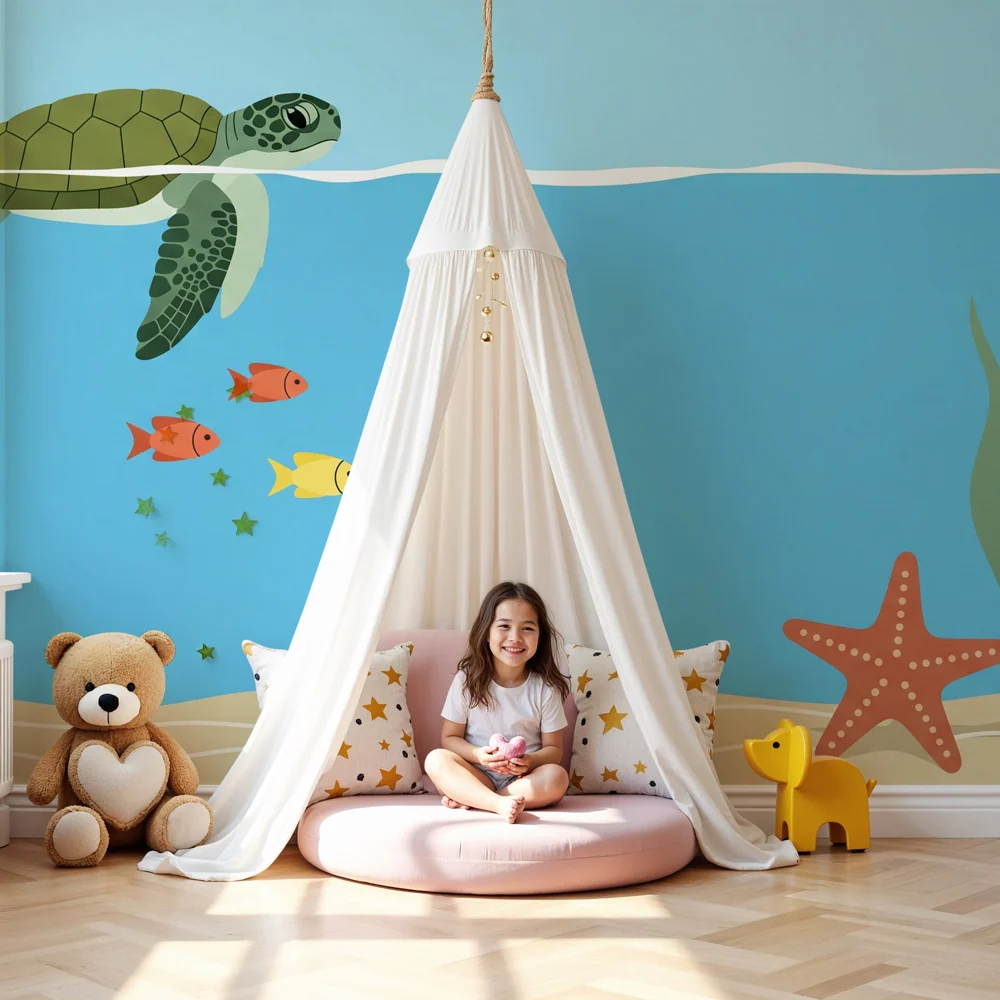 Papel de parede quarto bebê | Tengeri kaland teknősökkel és halakkal