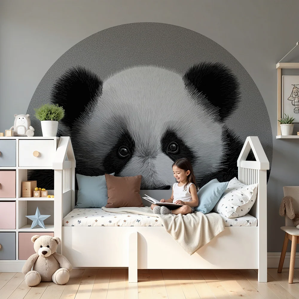 Papier de parede bébészoba | Aranyos kíváncsi panda