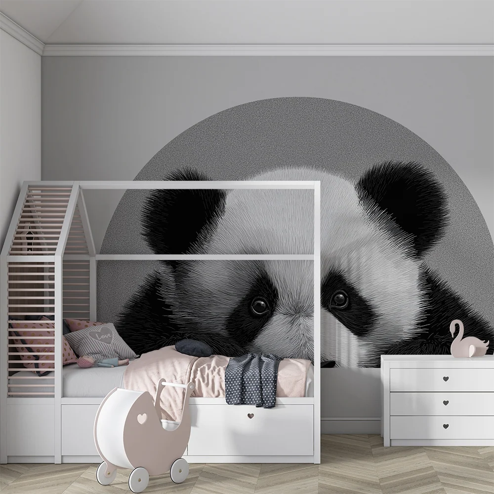 Papier de parede bébészoba | Aranyos kíváncsi panda
