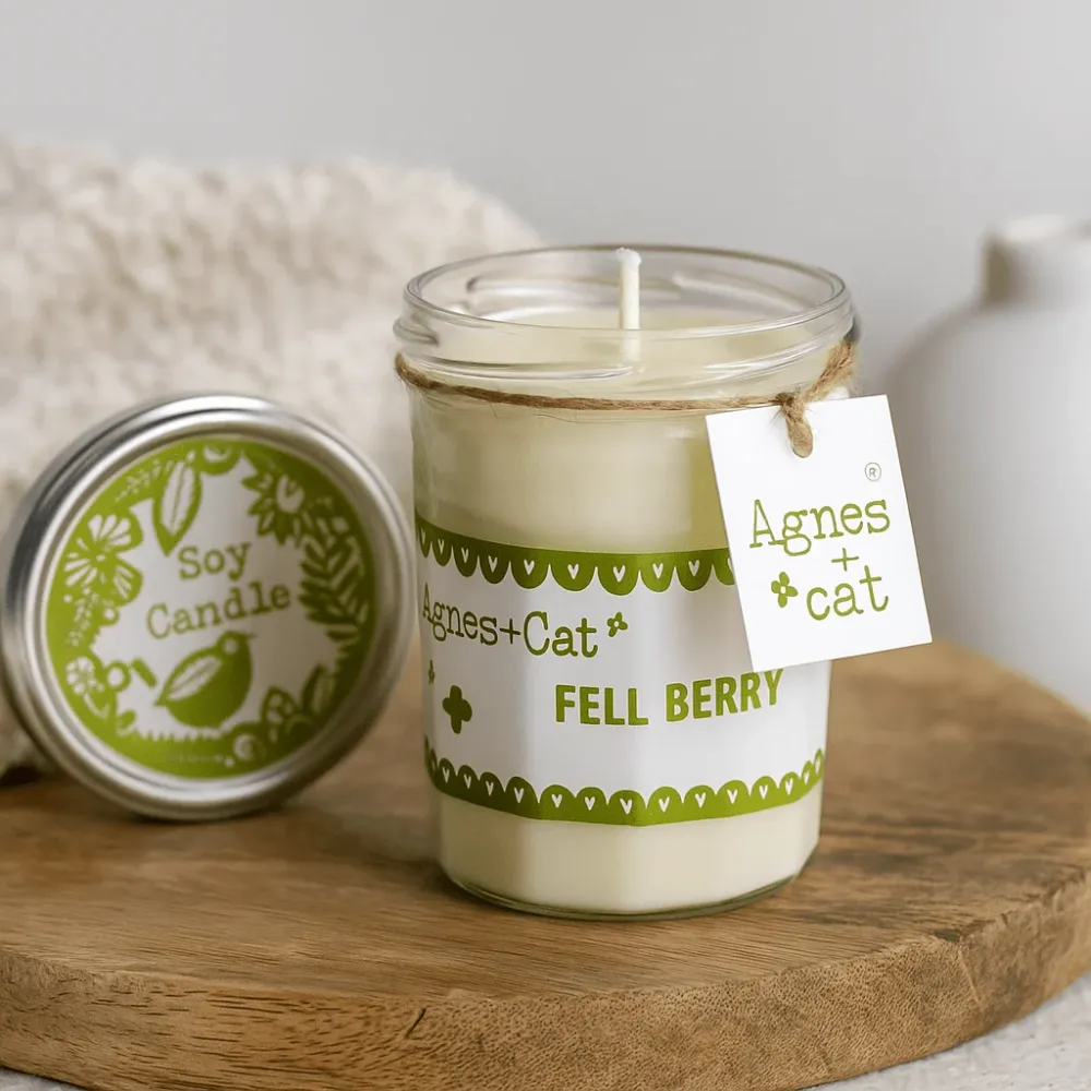 Szójagyertya befőttesüvegben, Fell Berry