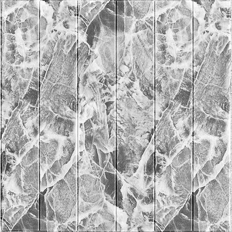 10 db 3D tapétapanel készlet, Vivimall, 70 x 70 cm, 3 mm vastag, gyanta, fapanel típusú, 4.9 nm lefedettség, márvány szürke