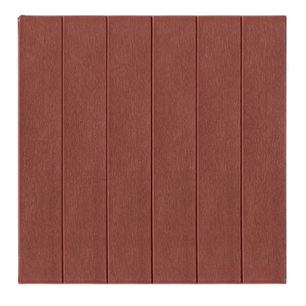 10 db 3D tapétapanel készlet, Vivimall, 70 x 70 cm, 3 mm vastag, gyanta, fa panelek típusú, 4,9 nm fedett felület, téglavörös
