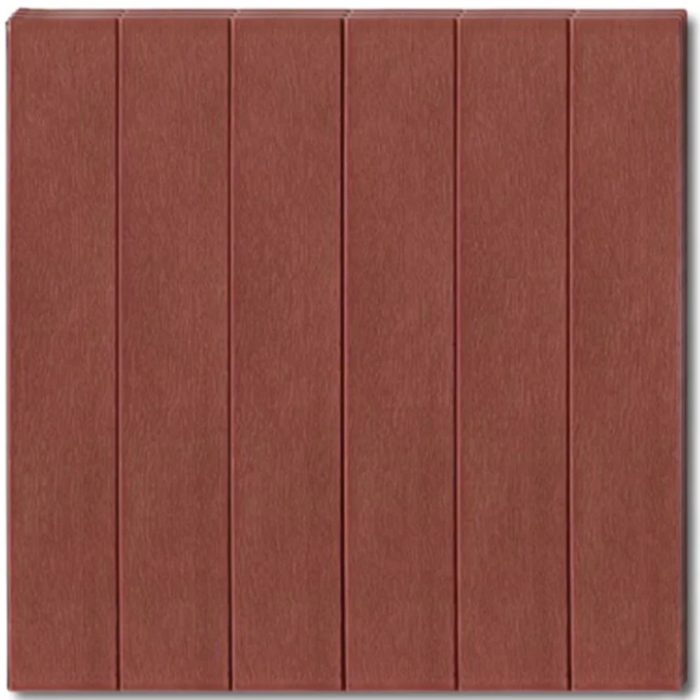 10 db 3D tapétapanel készlet, Vivimall, 70 x 70 cm, 3 mm vastag, gyanta, fa panelek típusú, 4,9 nm fedett felület, téglavörös
