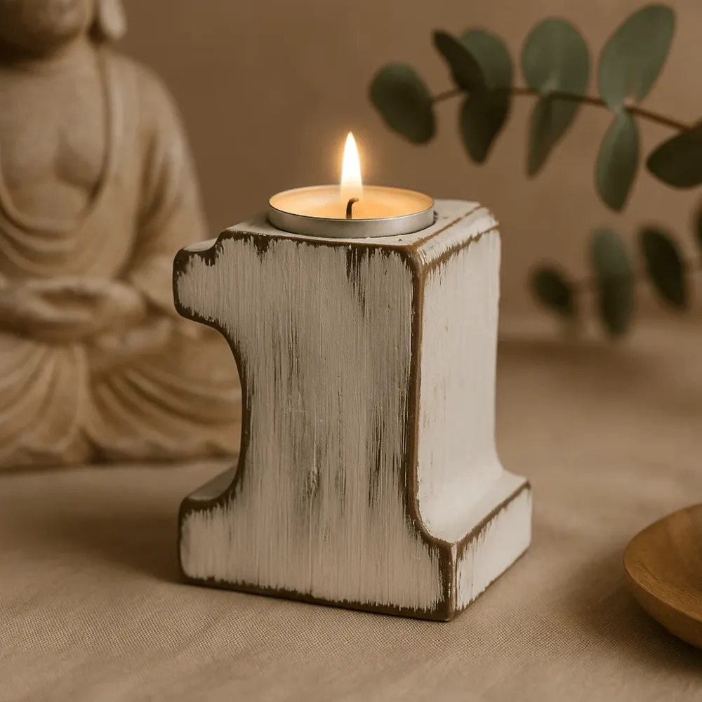 Tealight gyertyatartó fa 1-es szám születésnapra