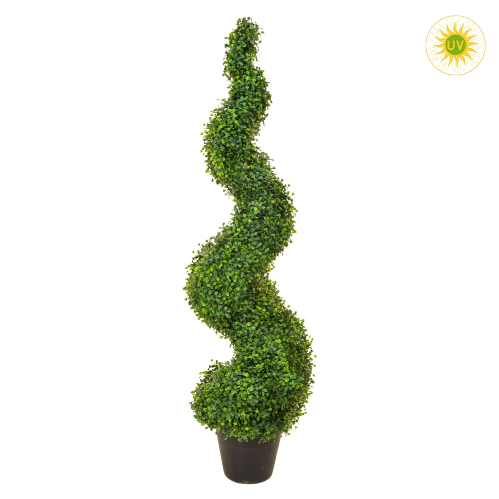 UV-álló mű buxus bokor spirál 120 cm "Buxus"