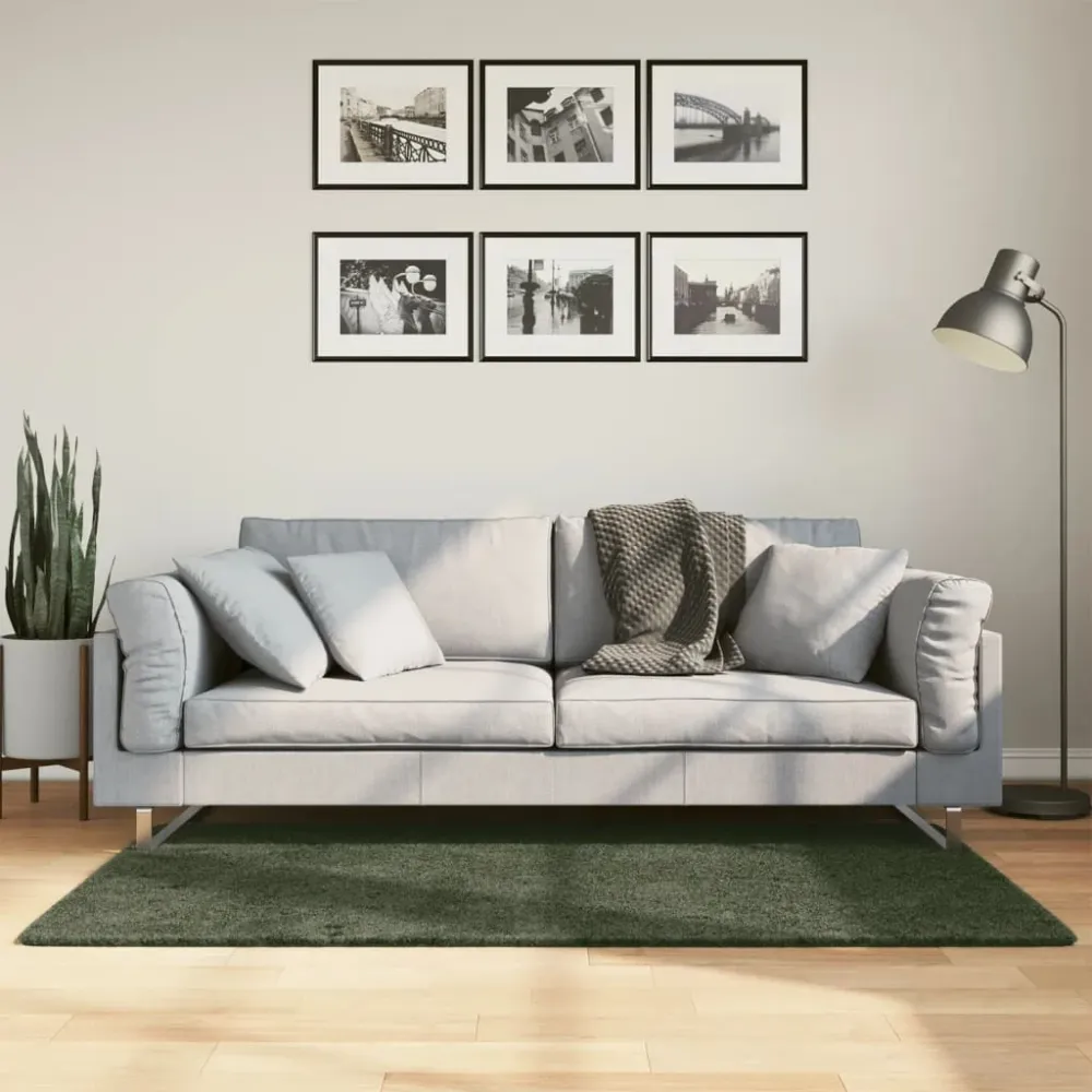 vidaXL HUARTE erdőzöld rövid szálú puha és mosható szőnyeg 80 x 150 cm