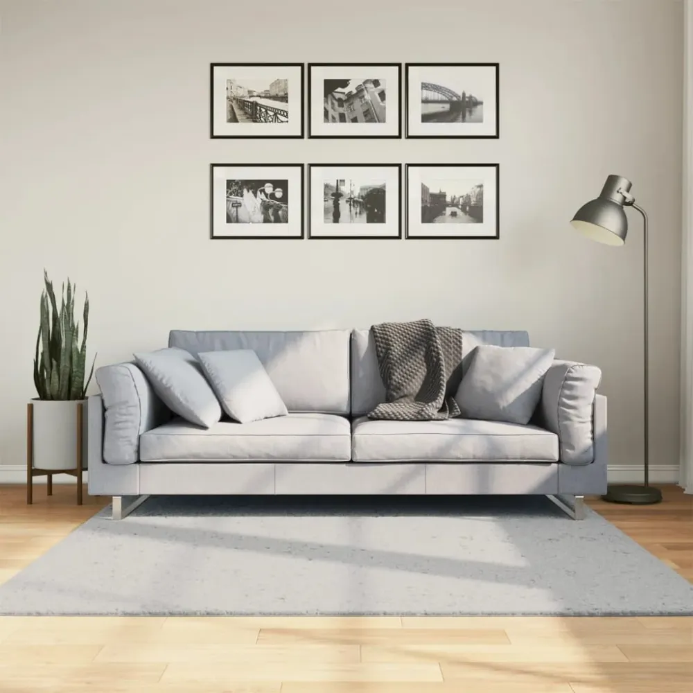vidaXL HUARTE szürke rövid szálú puha és mosható szőnyeg 160 x 160 cm