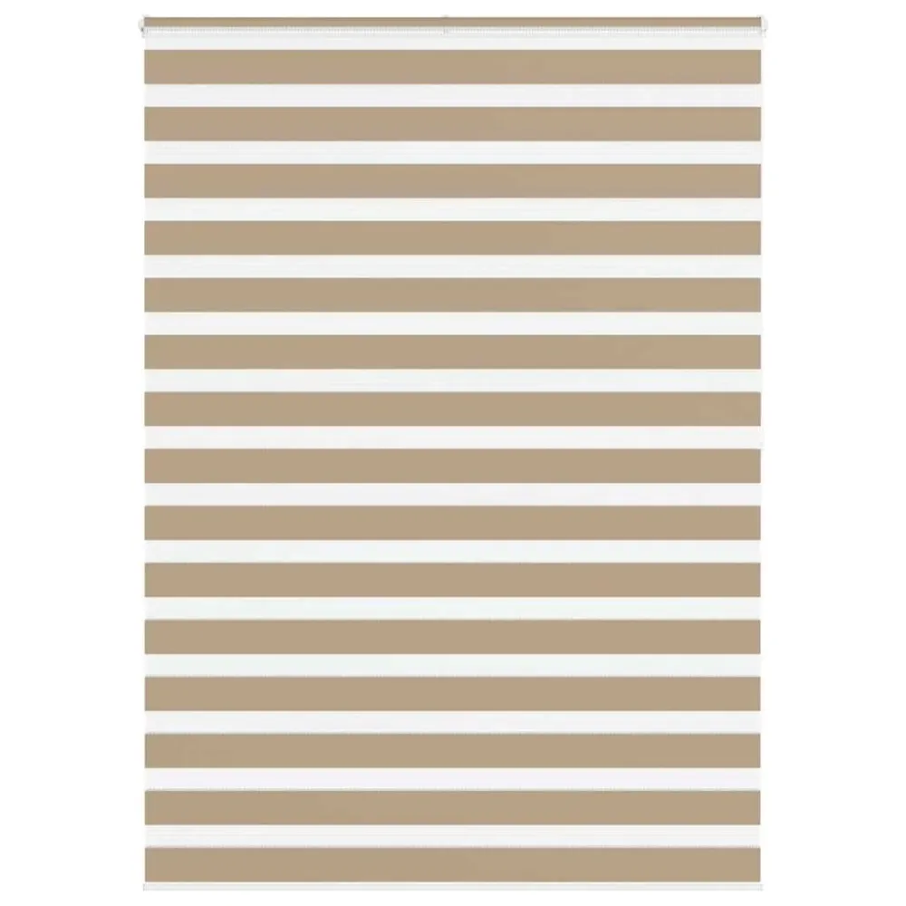 vidaXL zebrafüggönnyel homokbarna szövetszélesség 155,9 cm poliészter