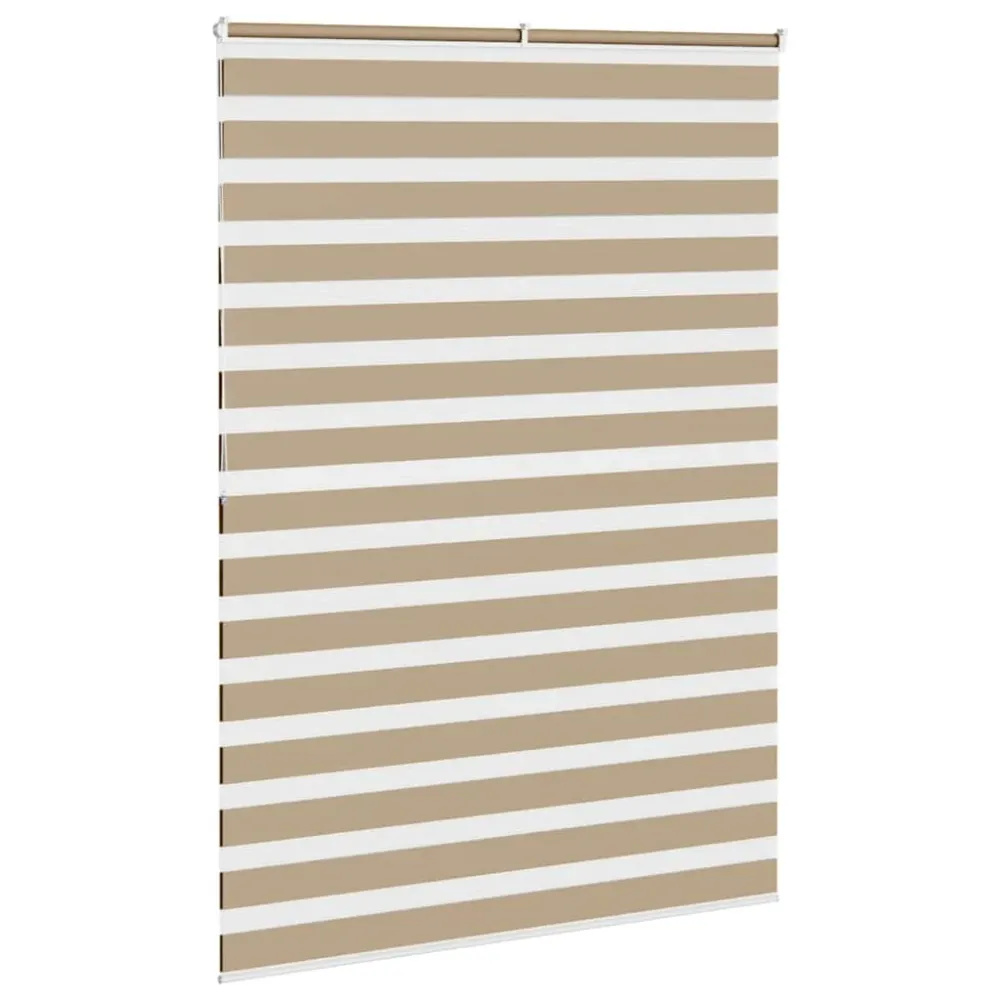 vidaXL zebrafüggönnyel homokbarna szövetszélesség 155,9 cm poliészter