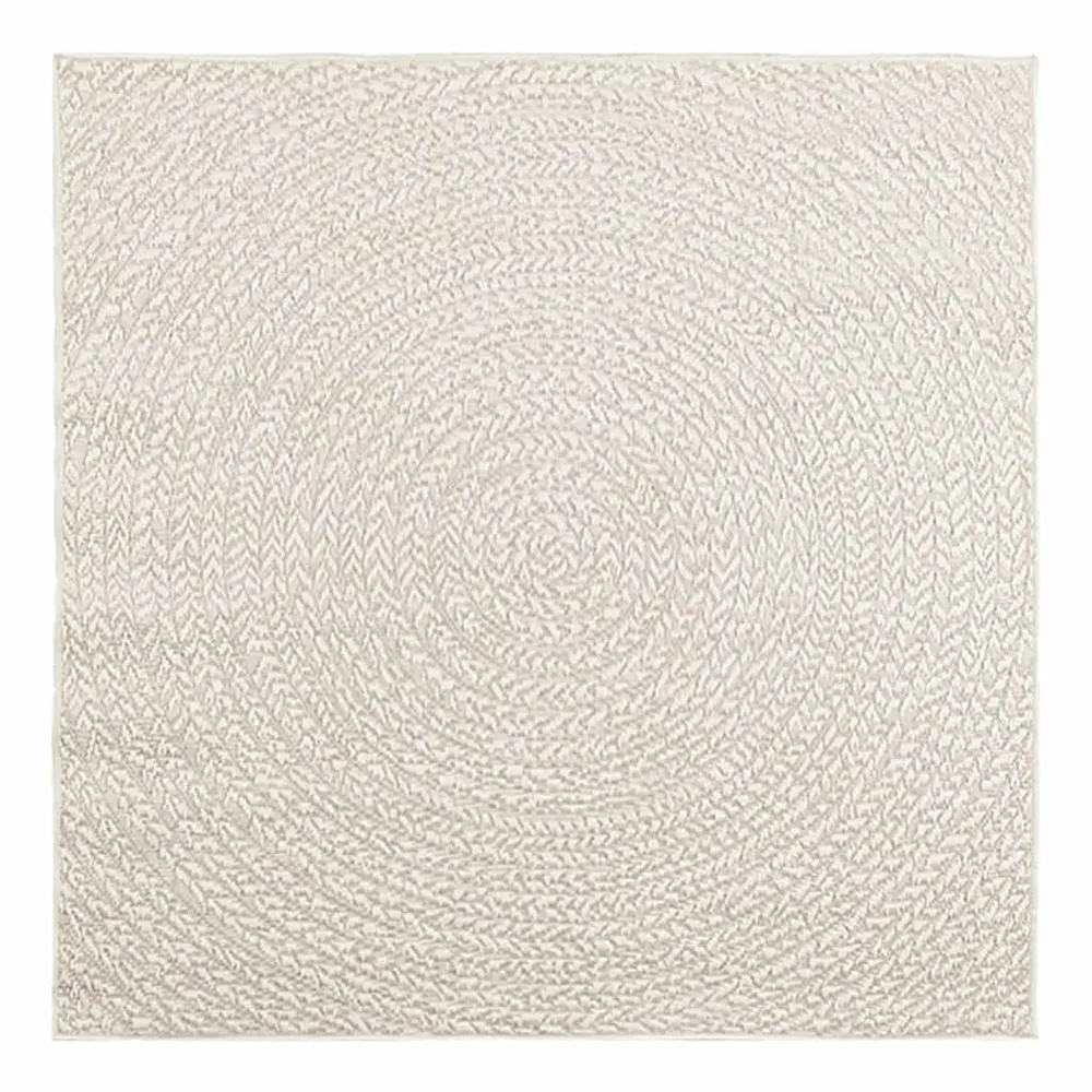 vidaXL ZIZUR krém juta hatású beltéri és kültéri szőnyeg 120x120 cm