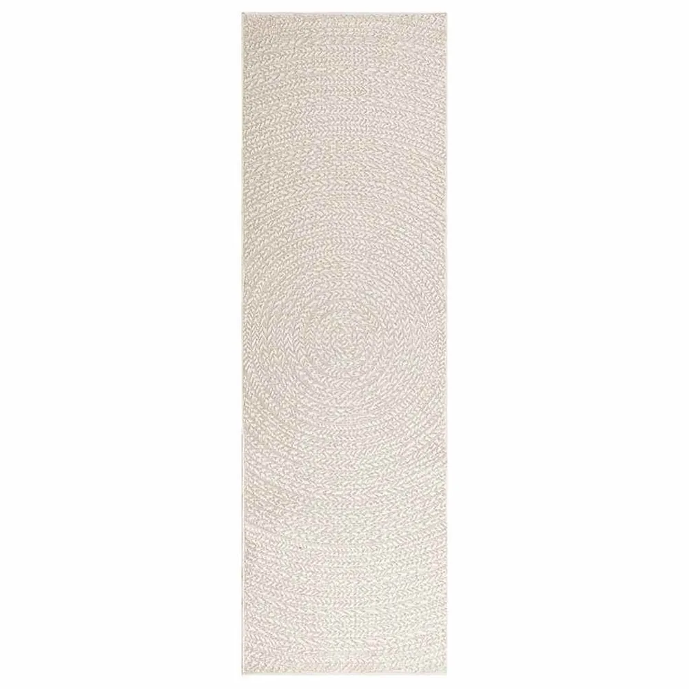 vidaXL ZIZUR krém juta hatású beltéri és kültéri szőnyeg 80x250 cm
