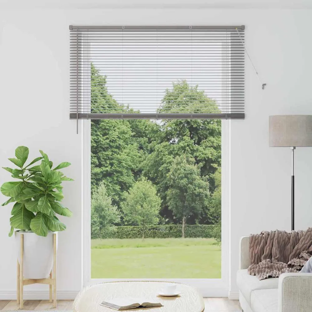 vidaXL Zsalugáter Redőnyök Ezüst 220 x 140 cm Alumínium