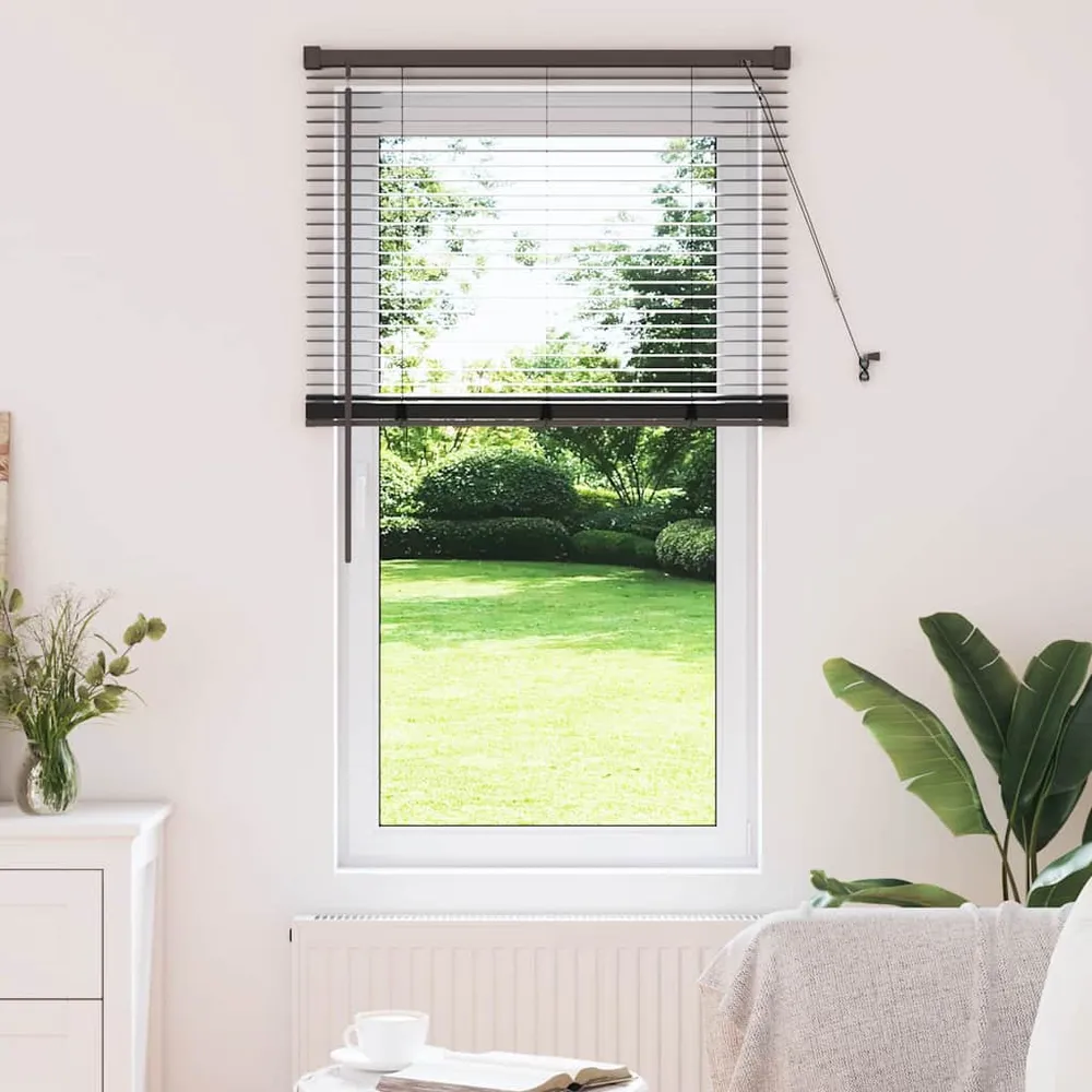 vidaXL Zsalugáter Redőnyök Fekete 130 x 70 cm Alumínium