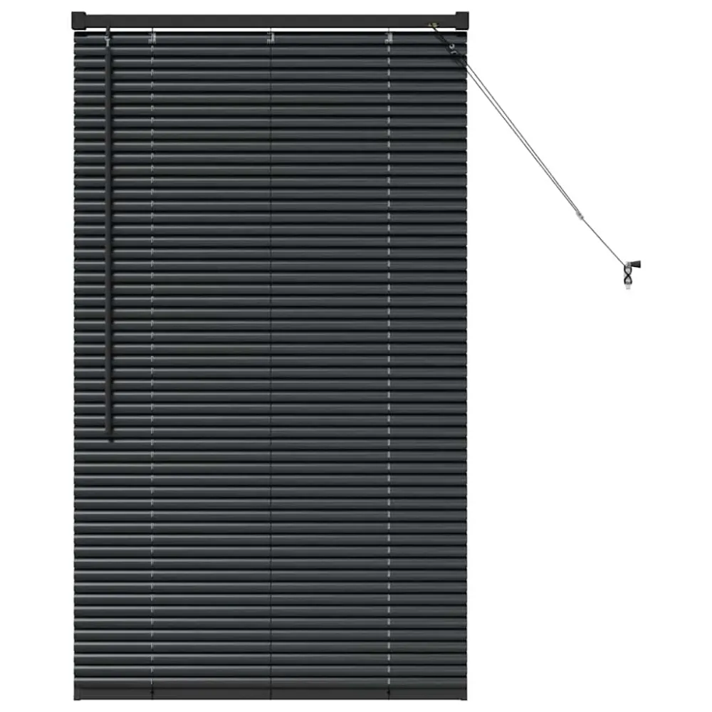 vidaXL Zsalugáter Redőnyök Fekete 130 x 70 cm Alumínium