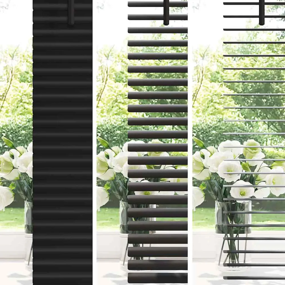 vidaXL Zsalugáter Redőnyök Fekete 130 x 70 cm Alumínium