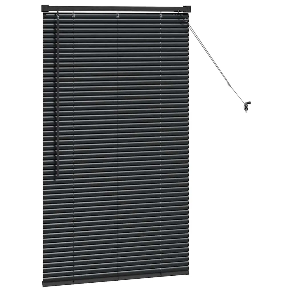 vidaXL Zsalugáter Redőnyök Fekete 130 x 70 cm Alumínium