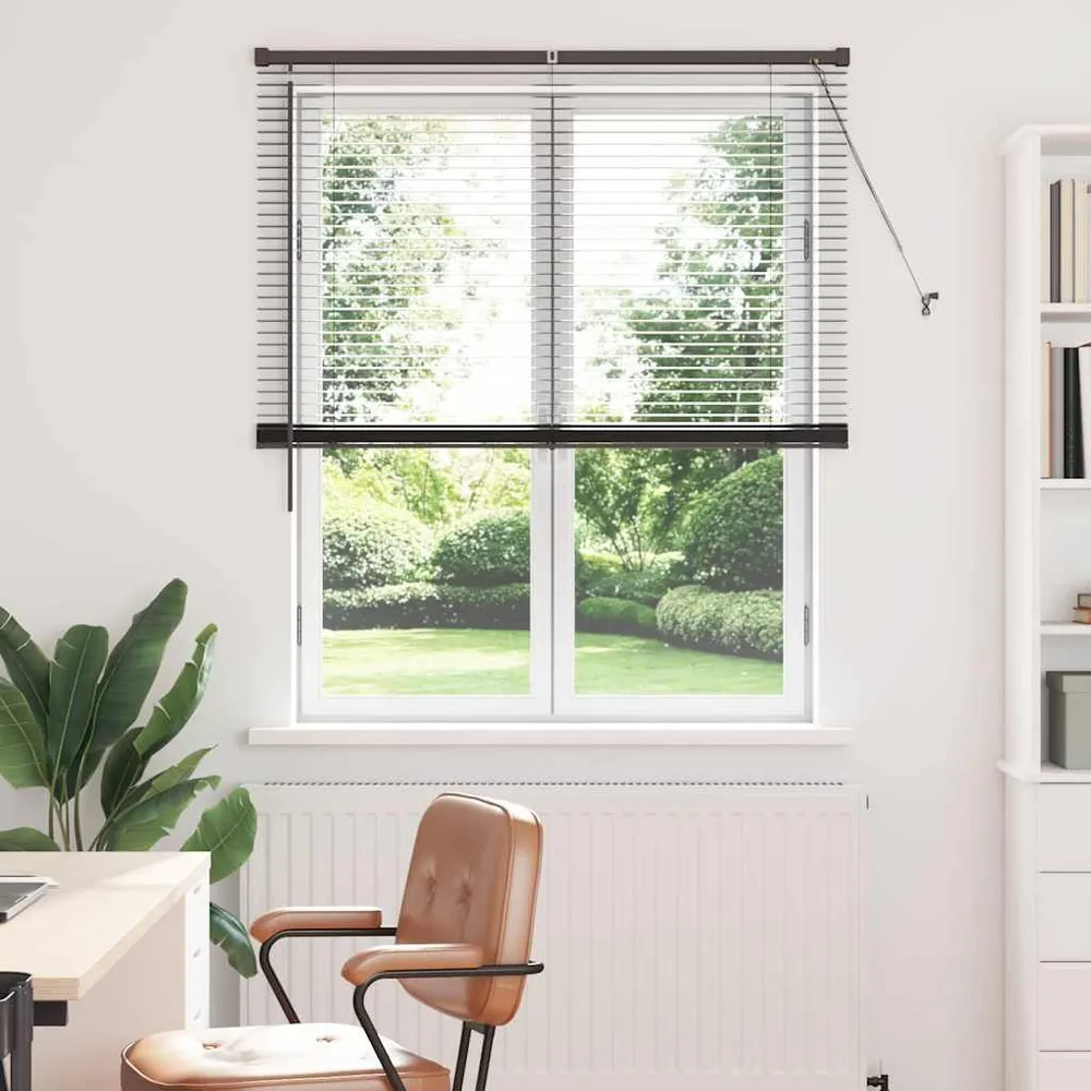 vidaXL Zsalugáter Redőnyök Fekete 175 x 120 cm Alumínium