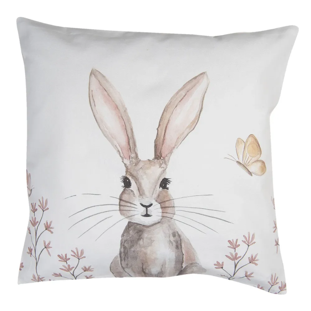 Vintage húsvéti nyuszi mintás pamut párnahuzat 40x40cm Rustic Easter Bunny