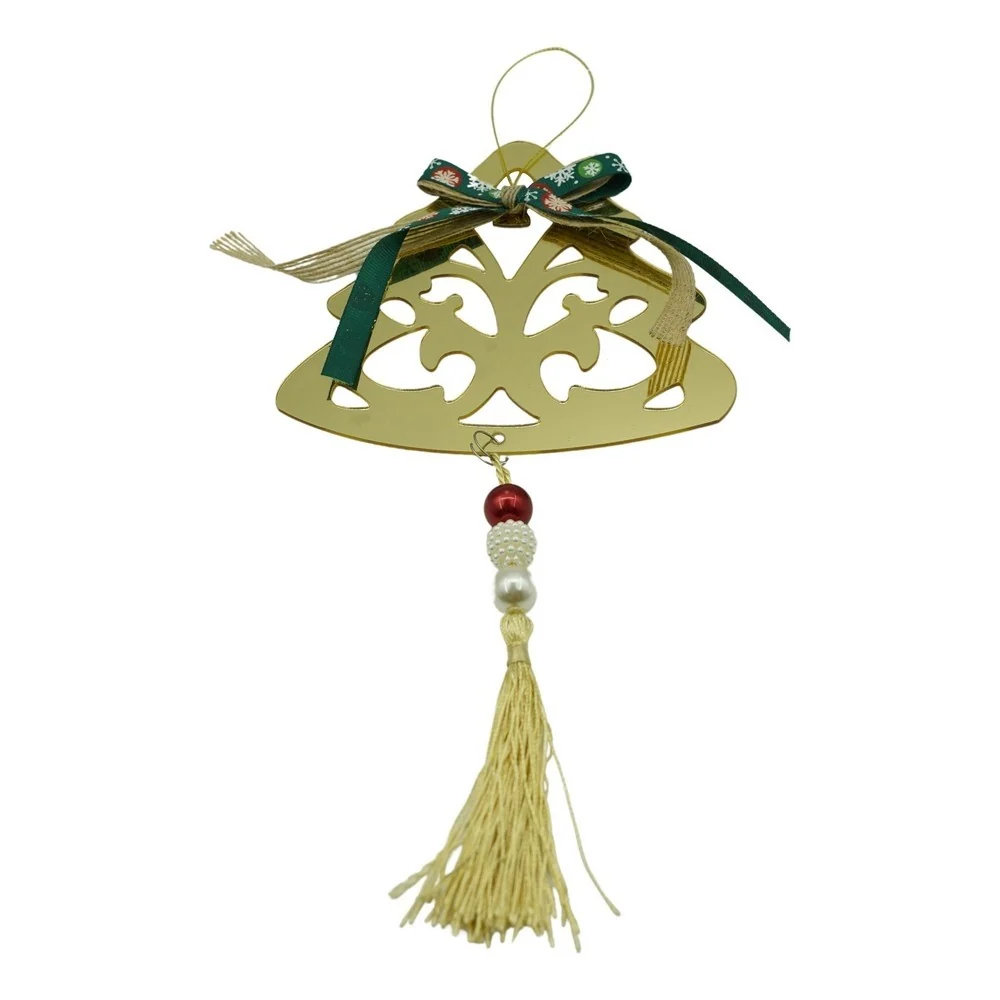 Vivimall karácsonyfa dísz, fenyőfa, arany, fényes, 15*28 cm, akril, bel- és kültéri