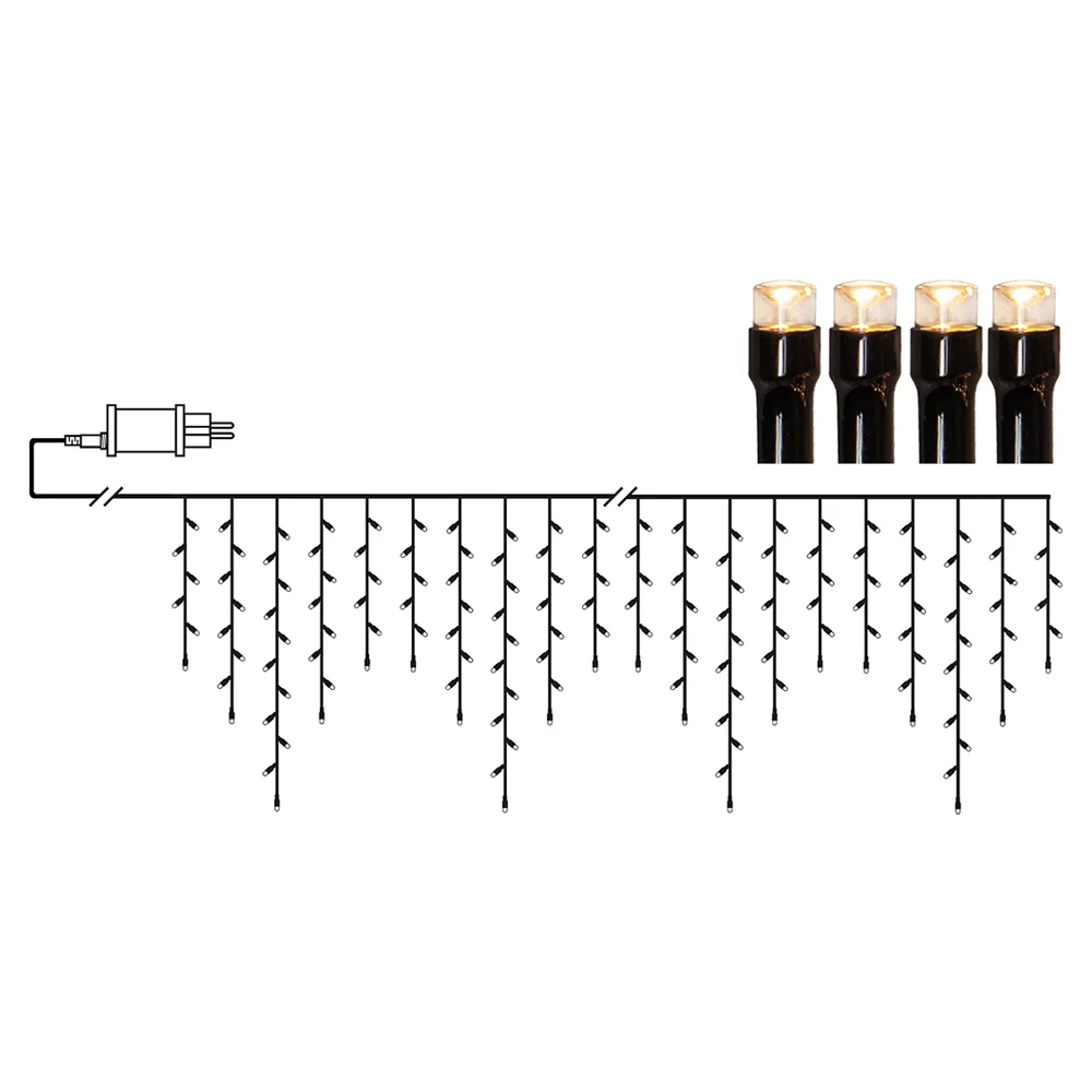 ICICLE 960 LED-es kültéri meleg fehér jégcsap fényfüzér 24 m