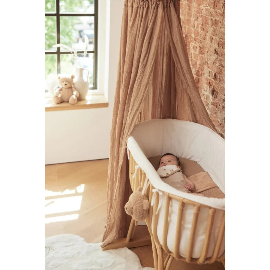 Jollein Baba- és kisgyermekágy baldachin Veil 155cm Biscuit