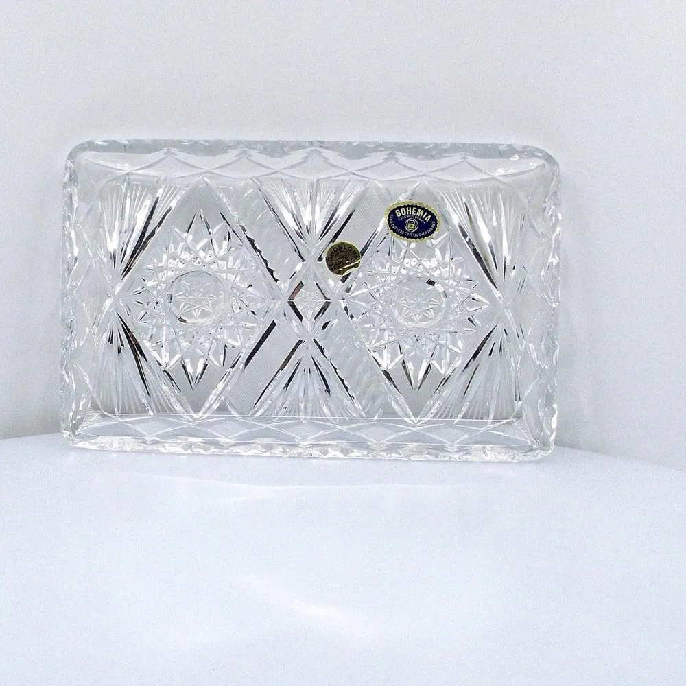 Crystal BOHEMIA menage olajecet kézzel vágott kristály -0968
