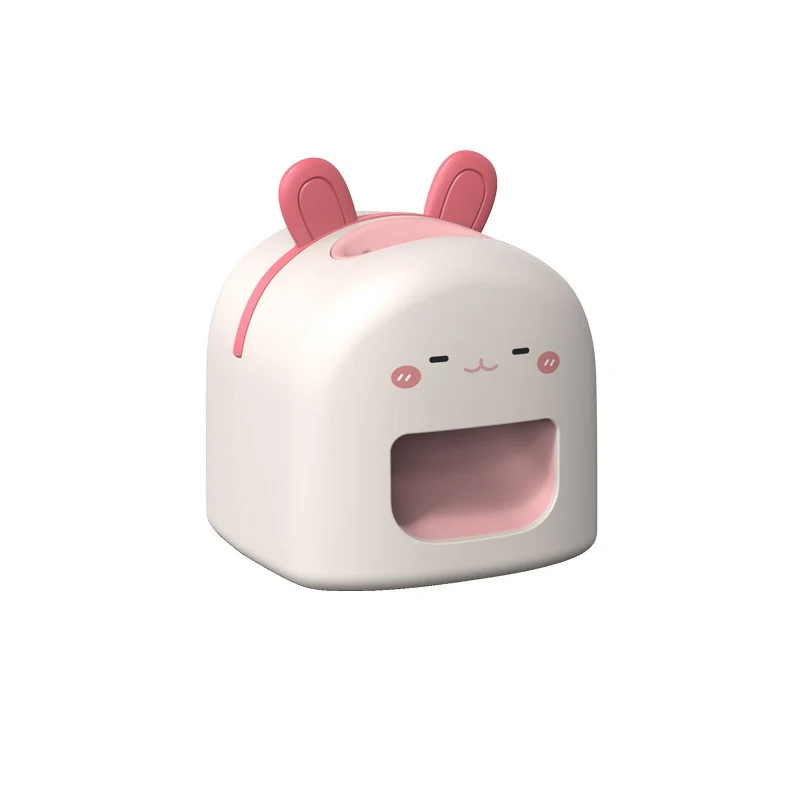 Maghéj-eltávolító gép, Vivimall, Mini magtörő, Nyuszi modell, USB töltés, 9.7x10x8.6 cm, Fehér