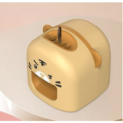 Maghámozó gép, Vivimall, Mini magnyitó, Tigris modell, USB töltés, 9.7x10x8.6 cm, Narancs