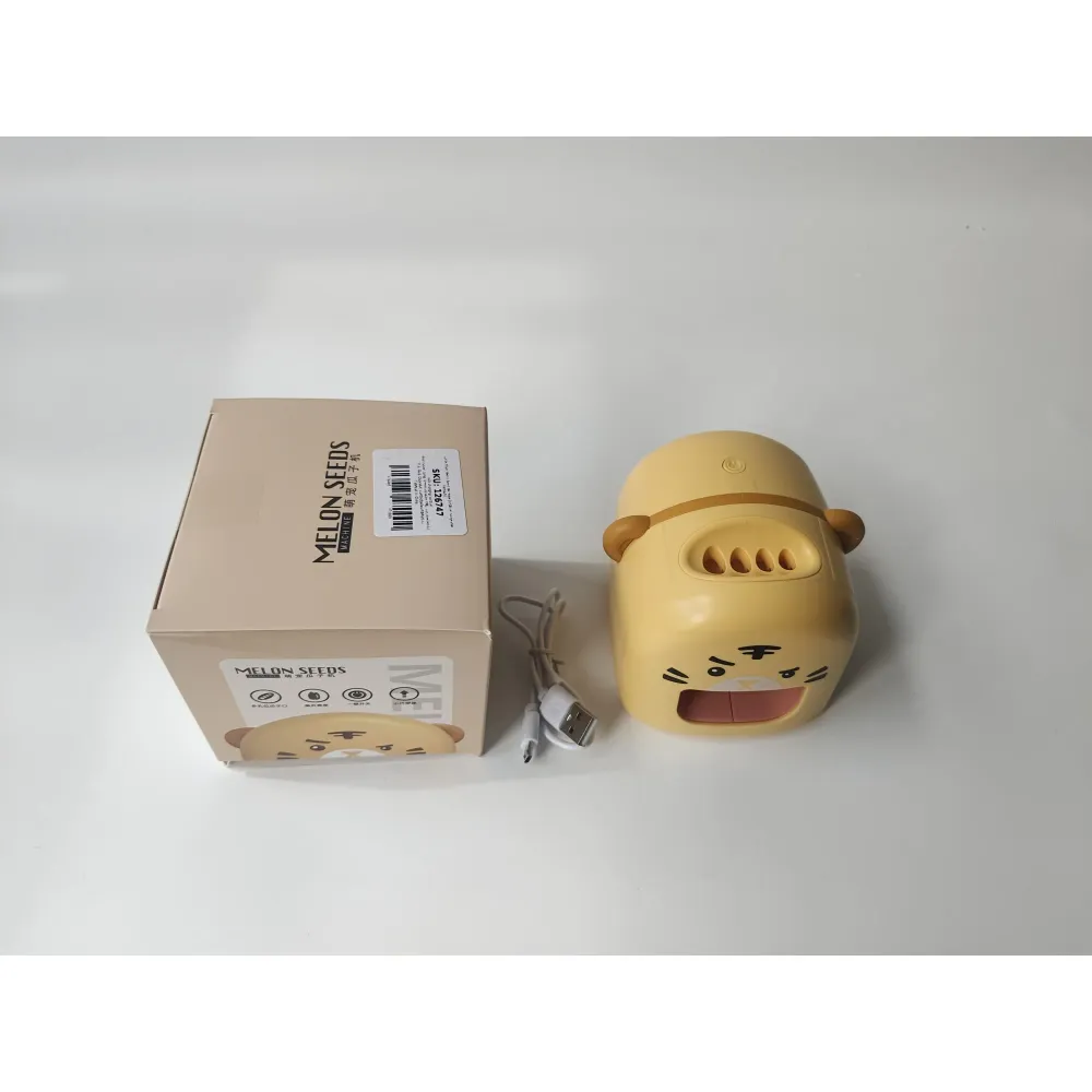 Maghámozó gép, Vivimall, Mini magnyitó, Tigris modell, USB töltés, 9.7x10x8.6 cm, Narancs