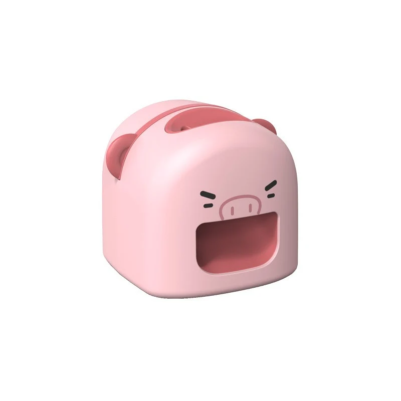 Magtisztító gép, Vivimall, Mini magtörő, Malac modell, USB töltés, 9.7x10x8.6 cm, Rózsaszín
