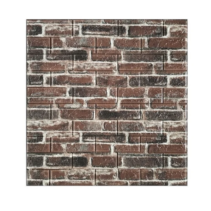 10 db tapétacsempe szett, Vivimall, öntapadós, 70 x 77 cm, 4 mm vastag, 5,3 nm fedési felület, PVC, vörös tégla minta, tég...