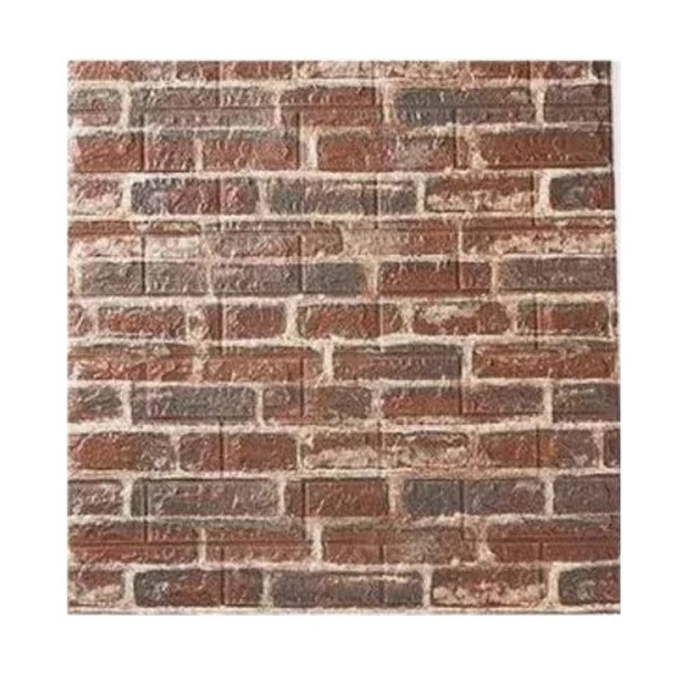 10 db tapétacsempe szett, Vivimall, öntapadós, 70 x 77 cm, 4 mm vastag, 5,3 nm fedési felület, PVC, vörös tégla minta, tég...