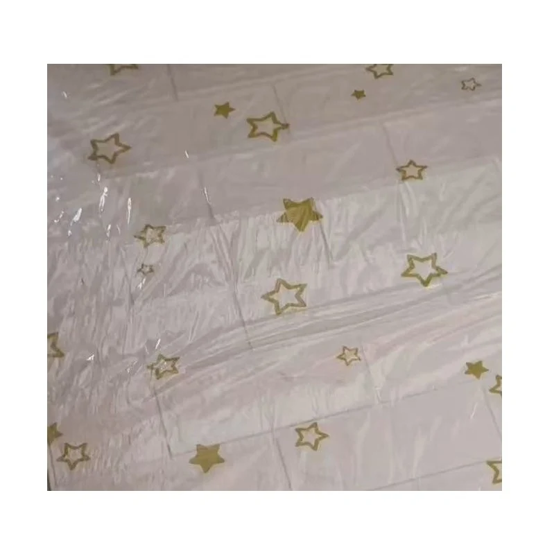 10 db tapétalap készlet, Vivimall, öntapadós, 70 x 77 cm, 5,3 nm befedett terület, PVC, arany csillag minta, fehér