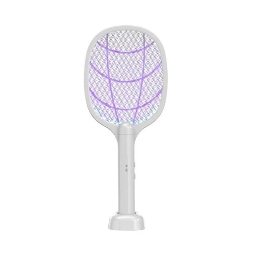Vivimall elektromos szúnyogirtó lámpa, 43 x 18 x 9.2 cm, újratölthető USB kábellel, fehér alumínium hálóval