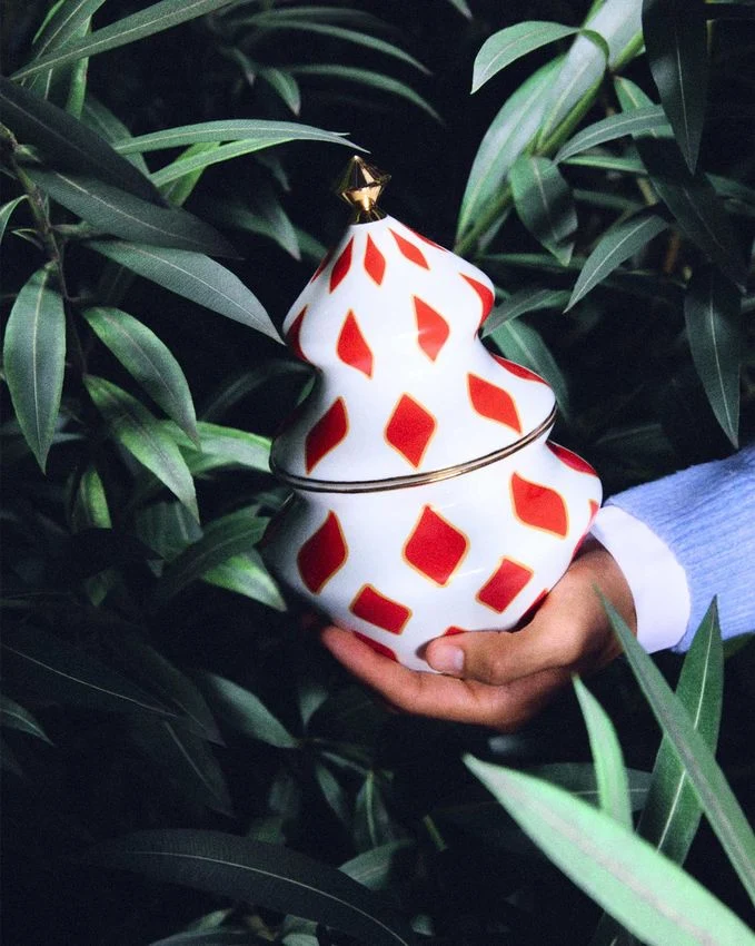Delight Bon bon üveg porcelánból Kézzel díszített
