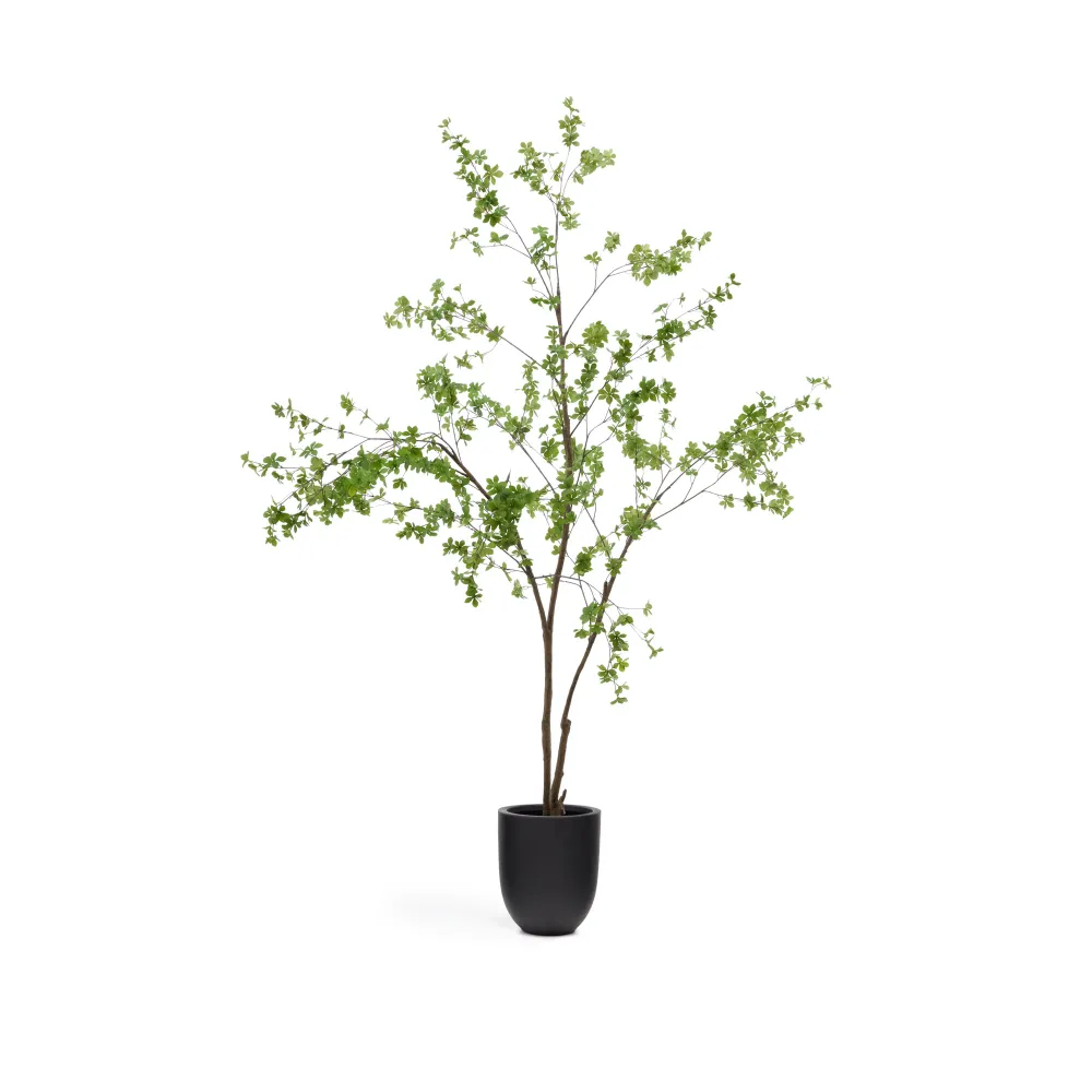 Enkianthus műanyag fa szimulációs faágas fa, fekete cserép 214 cm
