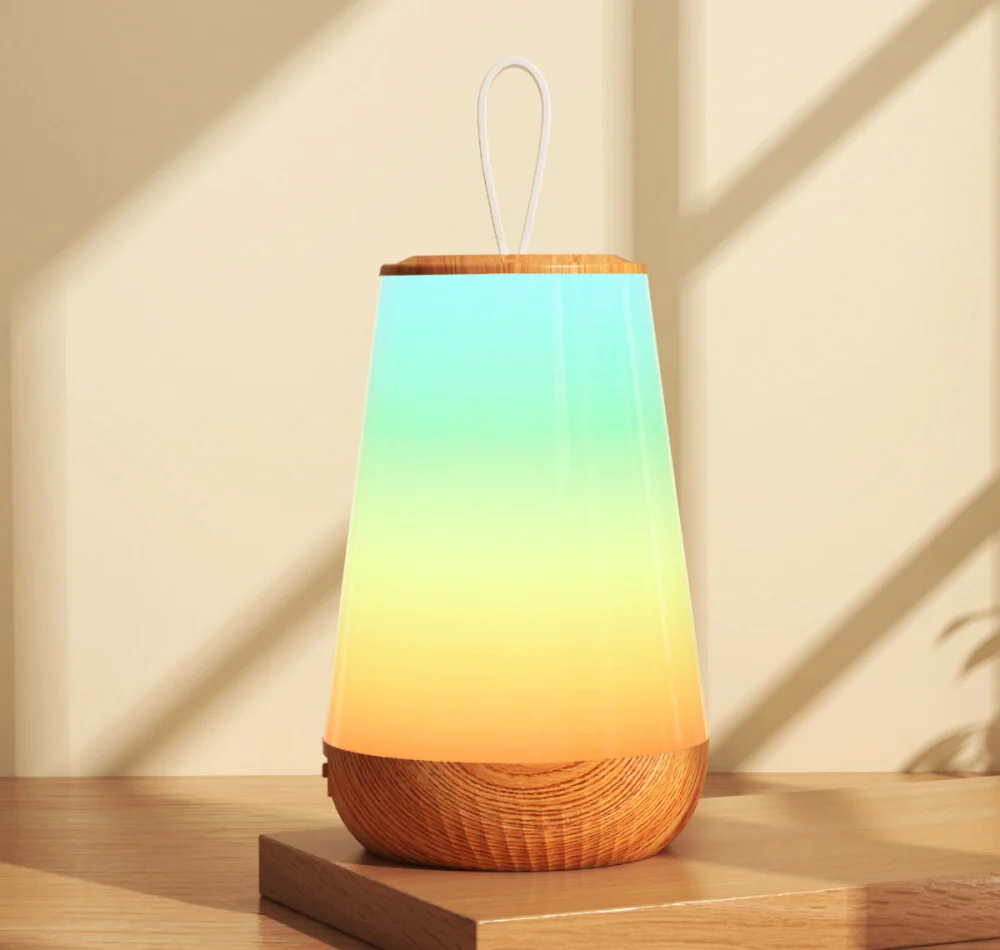 LED Éjszakai Lámpa - Faerezett Mintás, Meleg Fényű, Hálószobai Asztali Lámpa