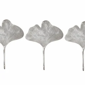 GINKGO ezüst alumínium fali akasztó