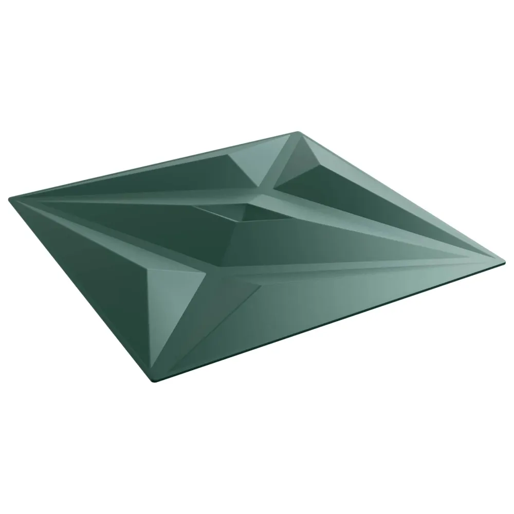 vidaXL Fali panelek Csillag 12 pcs Csillag Zöld 50 x 50 cm XPS Hab