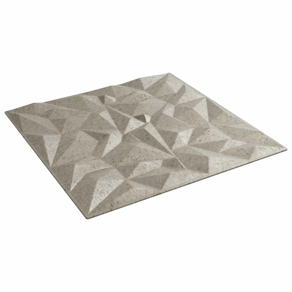 vidaXL Fali panelek 12 pcs Ametiszt Beton 50 x 50 cm XPS Hab