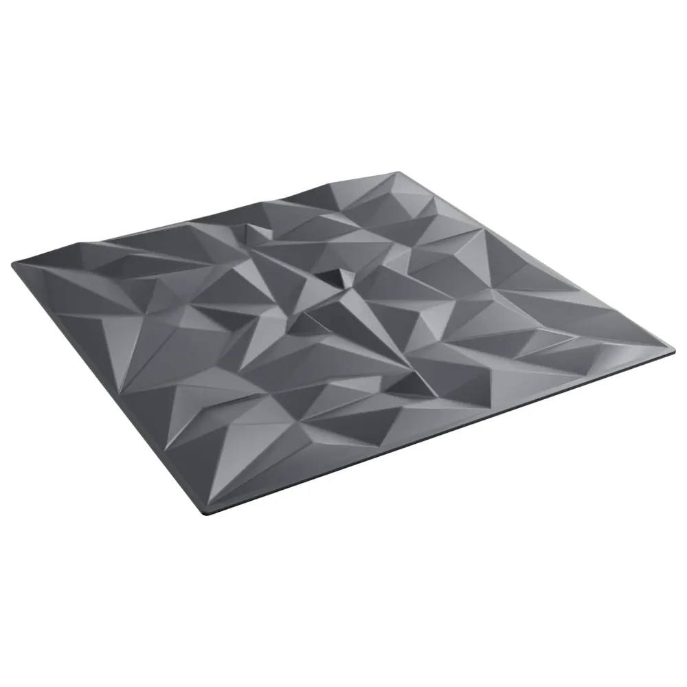 vidaXL Fali panelek 24 pcs Ametiszt Szürke 50 x 50 cm XPS Hab