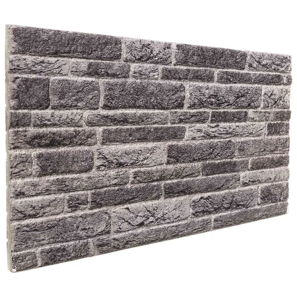 vidaXL Fali panelek 10 pcs Antracitszürke 100 x 50 cm EPS Hab