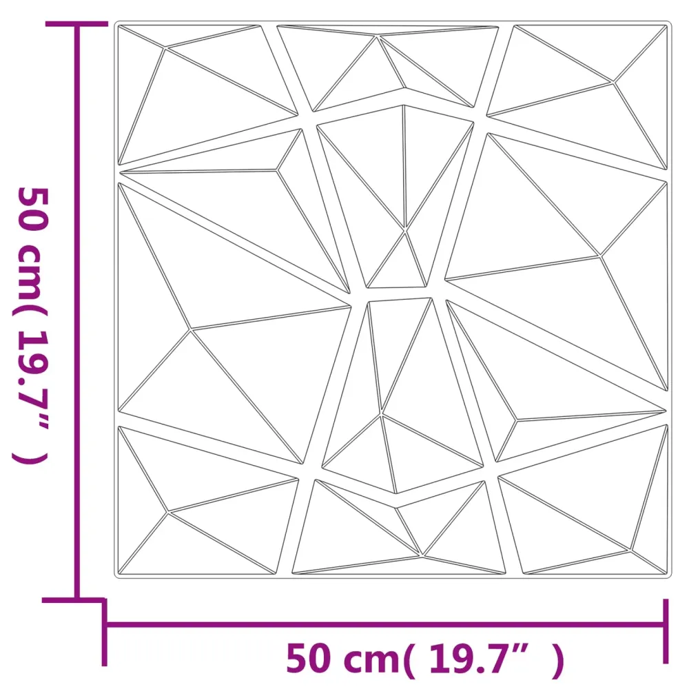 vidaXL Fali panelek 24 pcs Betonszürke 50 x 50 cm XPS Hab